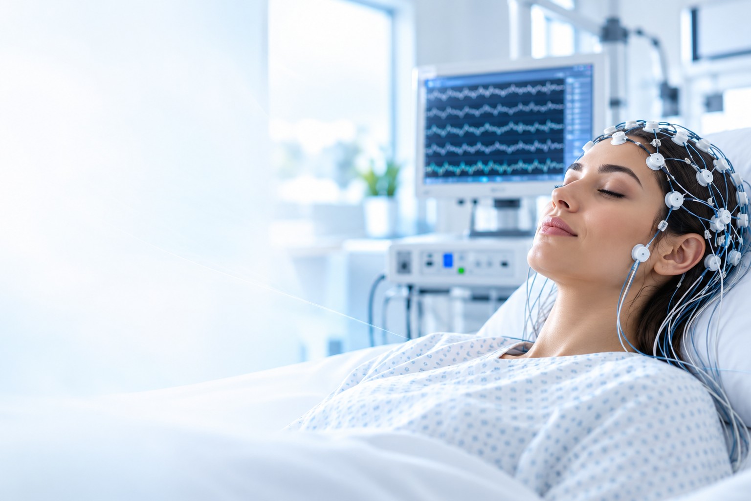EEG elektrotları ile nörofizyolojik kayıt uygulaması
